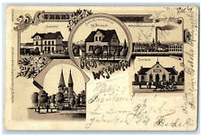 1899 Greetings from Westhofen Rhineland-Palatinate Germany Multiview Postcard picture