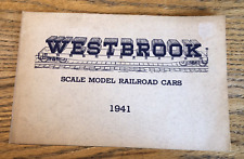 1941 Original Westbrook Scale Model Railroad Cars Catalog picture
