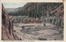 Postcard Prehistoric Pueblo Frijoles Canyon New Mexico picture