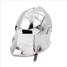 Medieval Barbuta Visored Knight Steel Helmet (Nickel Plated) | Props & Costumes picture