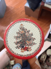 Vintage 90s Christmas Tree Christmas Cookie Tin Collectible Home Nostalgic picture