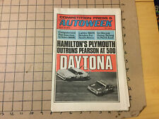 CLEAN Original AUTOWEEK -1970- Mar 14; HAMILTON'S PLYMOUTH wins DAYTONA volvo picture