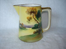 Authentic Nippon Porcleain Pitcher Japanese Vintage Hallmarked M Handpainted picture