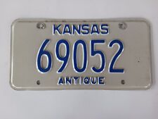 1992 Antique Kansas License Plate 69052 