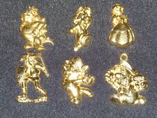 Full Set of Rare 1992 Gold Golden Super Mario Bros Zelda Link Charms Figures picture
