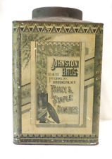Antique Johnston Brothers Lithographed Tin, Brooklyn NY Tin patd 1879 Somers Tin picture