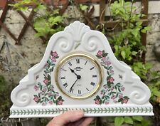 Vintage Portmeirion Botanic Garden Large Mantle Clock Working Floral Cottagecore picture