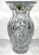 Waterford Crystal Rossan Vase Original Sticker Etched Waterford -Ireland picture