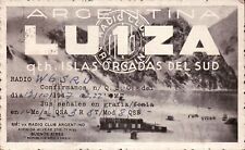 Vintage Old 1947 CB Ham Radio QSL Postcard Orkney Islands LU1ZA Argentina +Stamp picture
