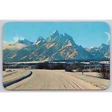 Postcard WY Jackson Hole Grand Teton In Winter picture