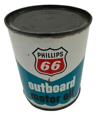 Vintage Phillips 66 Outboard Motor Oil Can Full 8 Ounces picture