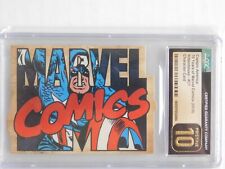 2010 70 YEARS OF MARVEL COMICS CAPTAIN AMERICA CHARACTER CARD C1 CGC PRISTINE 10 picture