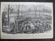 1884 Civil War Print - Sherman's Army Capture's Lost Mountain, Atlanta Campaign picture