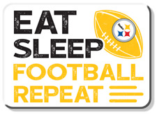 Pittsburgh Steelers Eat Sleep Football Repeat Sign Refrigerator Magnet 2.5x3.5In picture