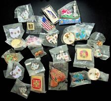 OVER 20 NEW IN BAGS LIONS CLUB VINTAGE LAPEL PINS/CHARMS -A8-A picture