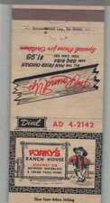 Matchbook Cover - Pig - Porky's Ranch House Waterloo - Cedar Falls, IA picture