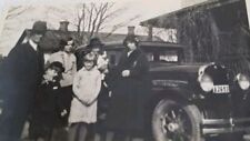 1920's Family In Front Of Car Black & White Photo picture
