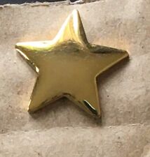 Gold Star Five Pointed Pentagram Vintage Lapel Pin picture