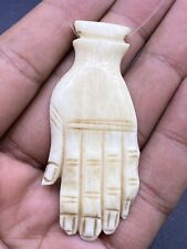 A Very Antique Old Bactrian Margina BOne Body Hand Amulet Bead Pendent picture