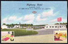 HIGHWAY HOTEL Marion Ohio Hotel Motel Postcard T876 picture