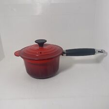 Vintage Le Creuset 16 Small Saucepan 1-1/4 Qt/US Black Handle Enamel Cast Iron picture