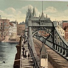 Postcard Germany Bremen Grosse Weserbrücke Bridge over Weser River 1907-1915 picture