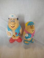 Lot of 2 1990 Flintstones Hanna Barbera Fred & Barney PVC Rubber Beach Toys picture