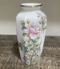 Vintage SHIBATA Japan Hand-painted floral Porcelain Vase 6