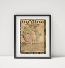 1849 Map of Map Of The Gold Regions Of California - Map Of The Gold Regions Of C picture