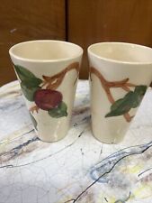 Franciscan Red apple pair of ceramic tumblers tall  picture