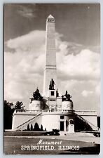 Springfield Illinois~Lincoln Tomb Monument~Oak Ridge Cemetery~Real Photo PC~RPPC picture