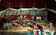 Santa Claus Indiana IN 1960 Photo Postcard Miniature Circus Display Round Corner picture