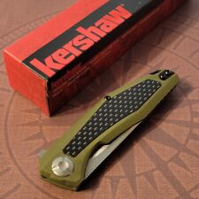 Kershaw Knife 4037OL Atmos Liner Lock Green G10 Handles W/Carbon Fiber Inlay picture