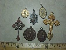 7 dug-up old religious/catholic medals/pendants-New Mexico detecting finds picture