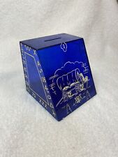 Vintage 6666 Cowboy Ranch Brand Covered Wagon Coin Bank Cattle Four Sixes picture