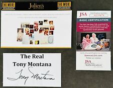 Gangster Tony Montana Signed Cut & Original Photo From Spilotro Family Album JSA picture