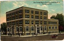 Young Men's Christian Association YMCA Vincennes IN Divided Postcard Posted 1915 picture
