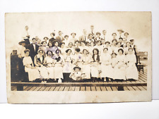 c1910s Antique Postcard Men & Women Workers -- Ship Workers? Great detail picture