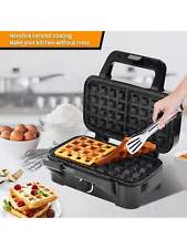 Upgraded Waffle Maker Electric Waffle Oven 3 in 1 ,1200W 120V Black picture