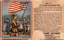 R50 Goudey, First Column Defenders, 1940, #7 Our Flag Passes By (A93) picture