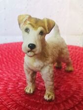Fine Bisque Porcelain Wired Hair Terrier/Airedale Terrier?  6”L x 4.5”T Figurine picture