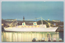 Postcard Swedish American Line MS Gripsholm Gothenburg Direct New York (599) picture