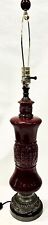 Mutual Sunset Lamp Company Antique Chinese Oxblood Vase Lamp picture