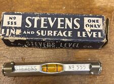 Vintage Steven’s Line & Surface Level No.555 W/ Box USA Works picture