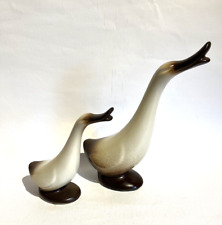 Pair Vintage Mid Century Stanford Sebring Pottery Geese picture
