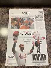 1996 Ozzie Smith Newspaper.  St. Louis Cardinals Baseball picture