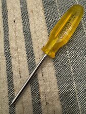 Vintage Stanley Professional 65-202 Phillips Screwdriver USA Made- Yellow Handle picture