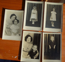 set of 5 Lewis family photos mother with children, sent to Godfather RPPCs picture