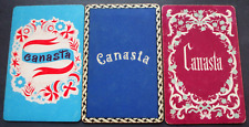 3 Single Genuine Vintage Swap Playing Cards Canasta Designs picture