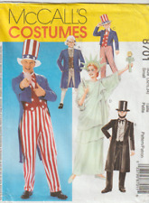 McCall's Adult Costumes Uncle Sam, Lincoln, Statue of Liberty, Jefferson 32.5-34 picture